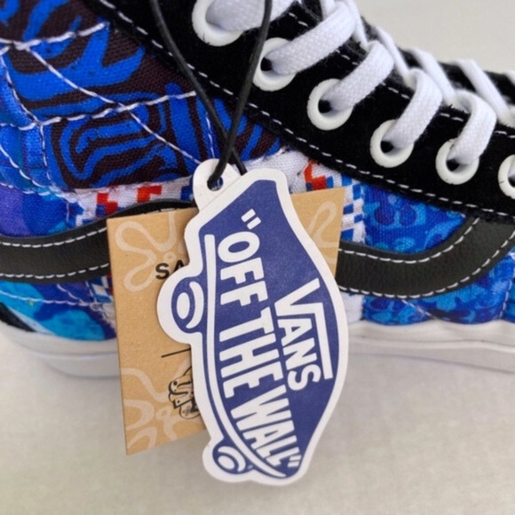 NEW Vans SpongeBob Sandy Liang Sk8-Hi 38 DX Shoes Patchwork 8.5 Women / 7 Men - Picture 13 of 16